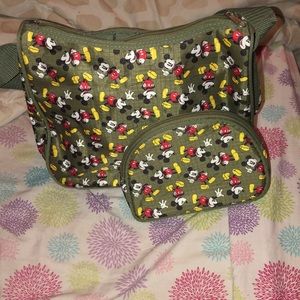 Dark green Mickey Mouse bag
